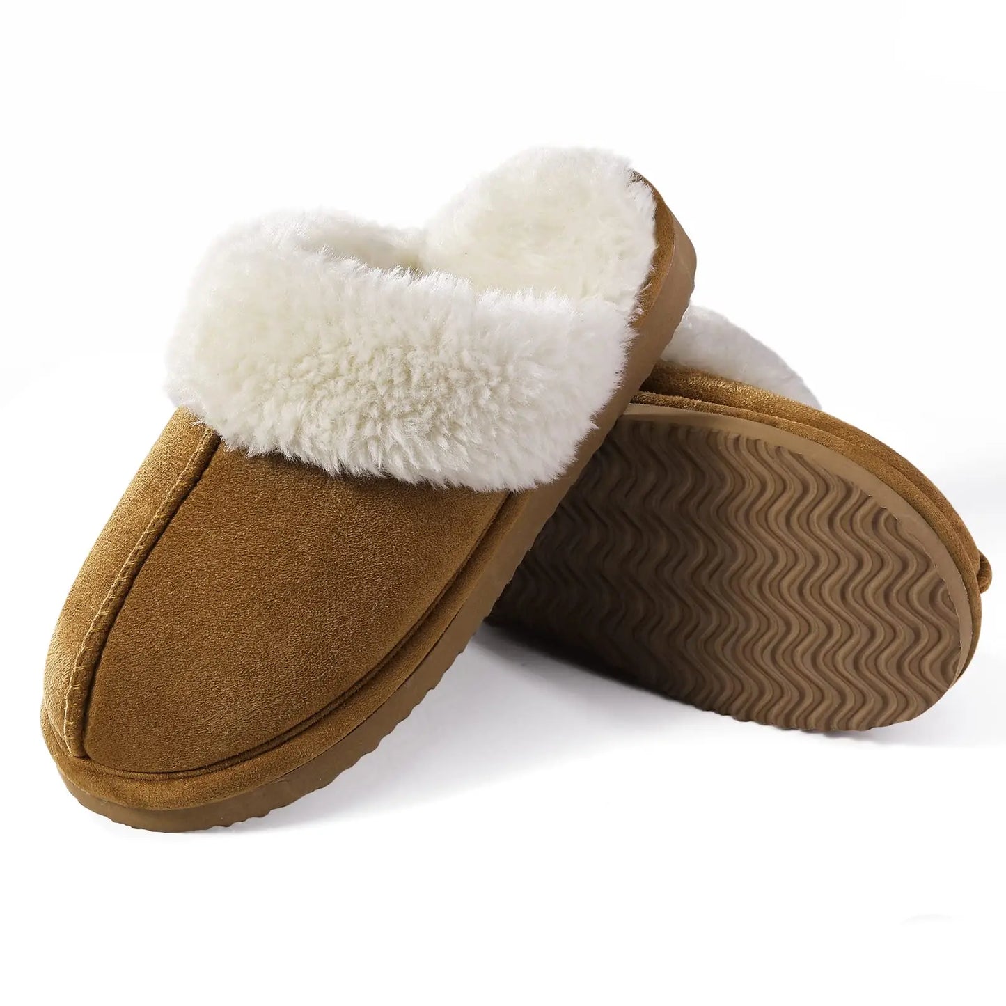 Evshine Women Plush Cotton Slippers Winter Indoor Warm Soft House Slipper Comfort Memory Foam Slides Outdoor Fur Fuzzy Flat Shoe.