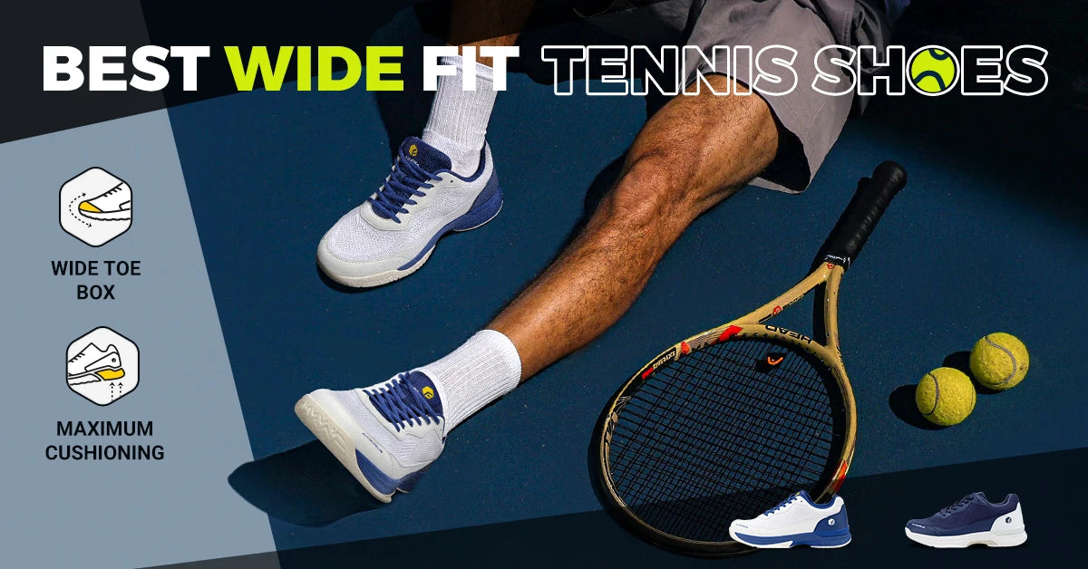 FitVille Professionelle Tennisschuhe für Herren, Soprt-Schuhe, Trainings-Sneaker, rutschfest, schweißabsorbierend, geschwollene Füße, Fußgewölbeunterstützung