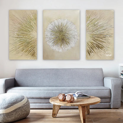 New Arrival Modern Abstract Golden Mountain Landscape Oil Paintings On Canvas China Artwork Wall Decor For Room Unframed.