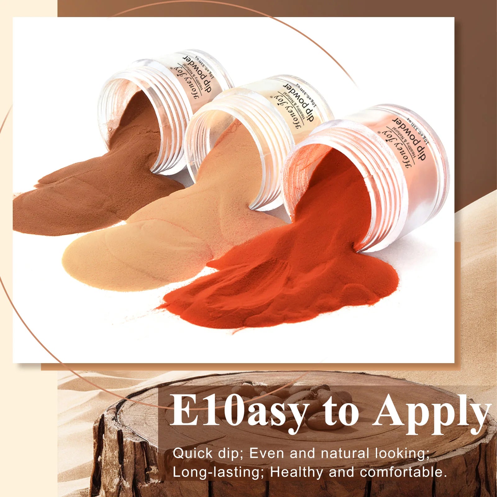 6 colors Dip Powder Set Brown Coffe Color Nail Powder Dipping Nail Powder Nail Art Manicure DIY Salon No Need Lamp Cure.
