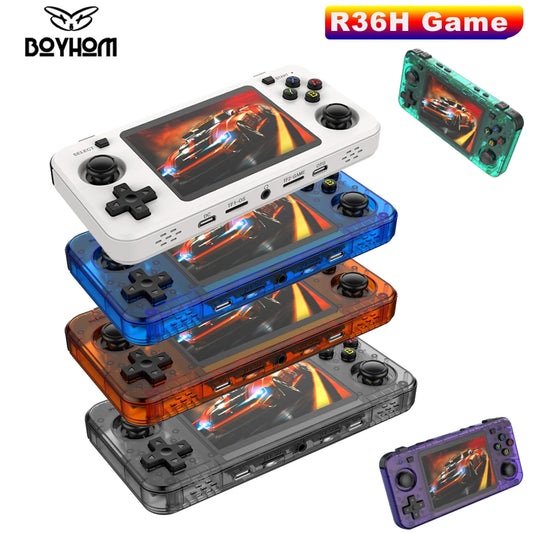 15000+ Ready Games! 3.5" IPS Retro Handheld Console RK3326, 3000mAh Long Play original ARKOS Blue R36H 64GB 128GB.
