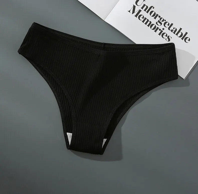 4PCS/Set Summer Solid Color Cotton Panties Female Underpants Sexy Panties for Women Briefs Underwear Plus Size Pantys Lingerie.