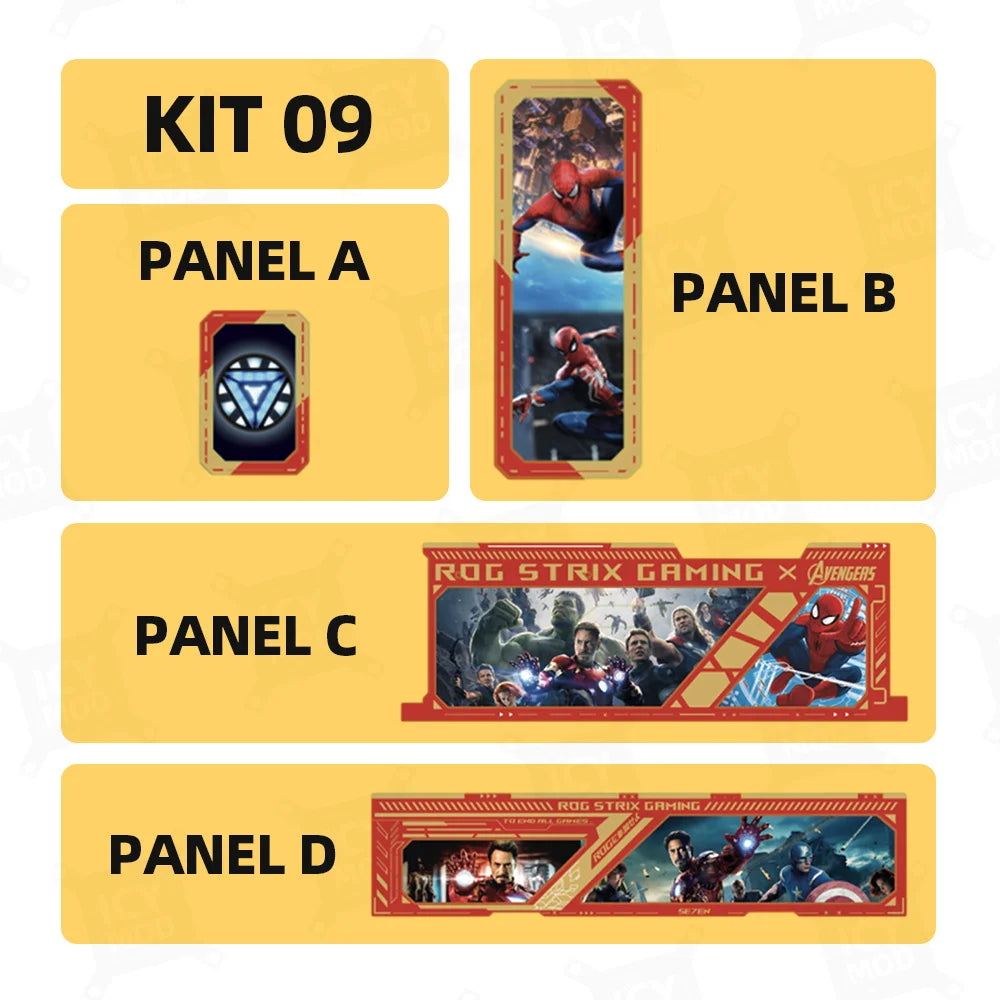 ASUS GX601 Case Lighting panel kit ARGB Laser Engraved Lighting Plate ROG Strix Helios Refit Custom PC MOD Gabinete Shroud