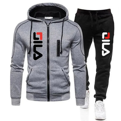 New autumn and winter sweatshirts, casual and fashionable sportswear sets, outdoor zippered sweatshirts + sweatpants, hooded cas.