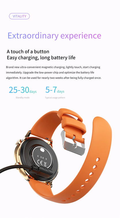 2025 New Smartwatch Women AMOLED HD Screen Always On Display Bluetooth Call IP68 Waterproof GPS Smart Men Watch For Android ios