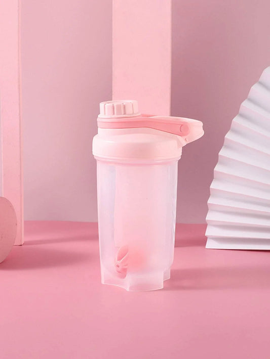 1pc 16.9oz/500ml Shaker Protein Bottle Powder Shake Cup Water Bottle Plastic Mixing Cup Body Building Exercise Bottle.