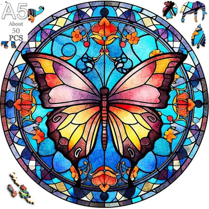 Giraffe Wooden Animal Puzzle Medium Difficulty Wood Jigsaws for Kids Adults Dragonfly Jigsaw Interesting Intelligent Toys