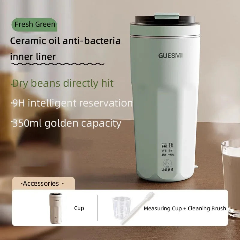 220V Mini Soy Milk Machine Electric Juicer Blender Mixer Wall Breaking Machine Soybean Milk Maker Breakfast Machine 350ml.