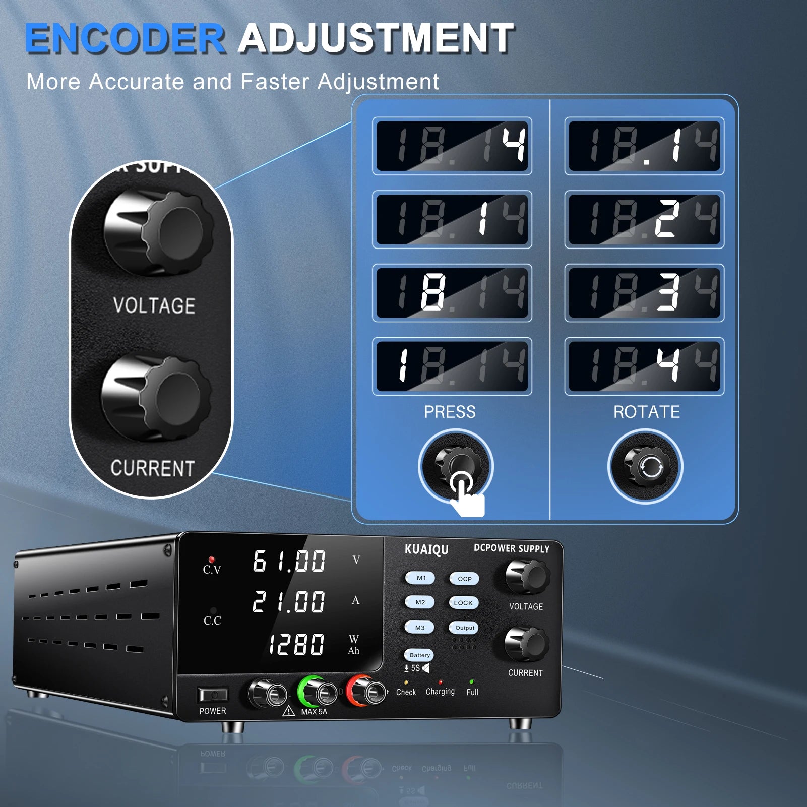 Professional Battery Charging Lab DC Power Supply 30V 60V 120V Adjustable Laboratory OCP OUTPUT 12V 10A Electric Vehicle Charger.