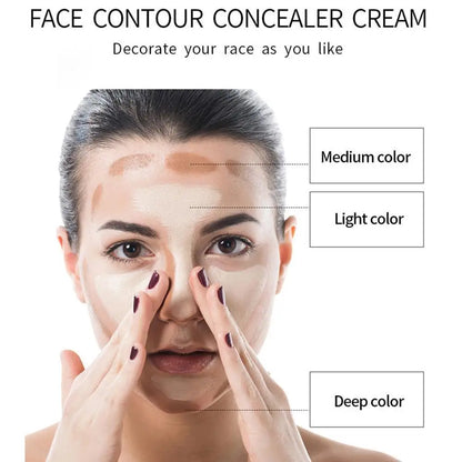 Concealer Cream Oil Control Liquid Foundation Women Face Makeup Korean Cosmetics Long Lasting Contour Gel.