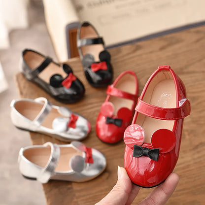 Baby Girl Shoes Soft PU Patent Leather Flats For Girls Kids Little Children Casual Flats Size 21-30 Shoes Cute Sweet Princess.