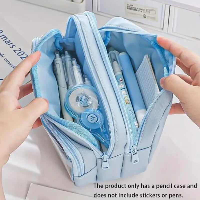 Chic Einfarbig Bleistift Fall Koreanische Einfachheit Transparent Stift Tasche Große Kapazität Organizer Tasche Schule Liefert Schreibwaren tasche.