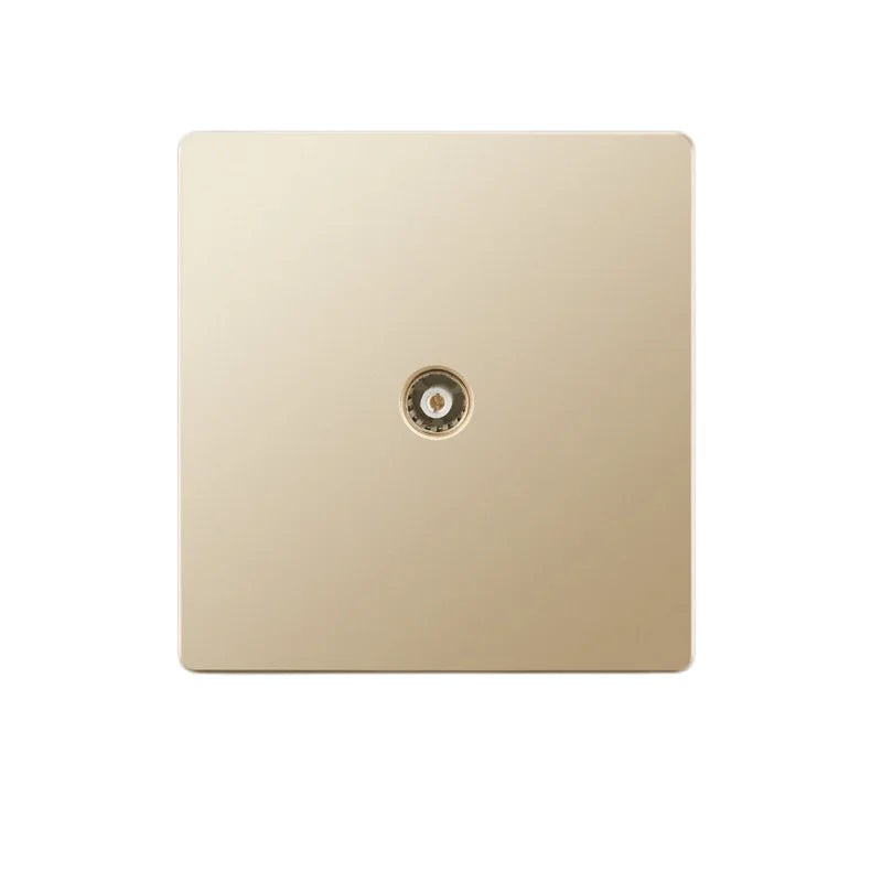 UK Standard 13A Gold USB Stecker Wandsteckdose Lichtschalter, 220V Universal 6-Loch-Doppelsteckdose mit 2,1A USB-Ladeanschluss