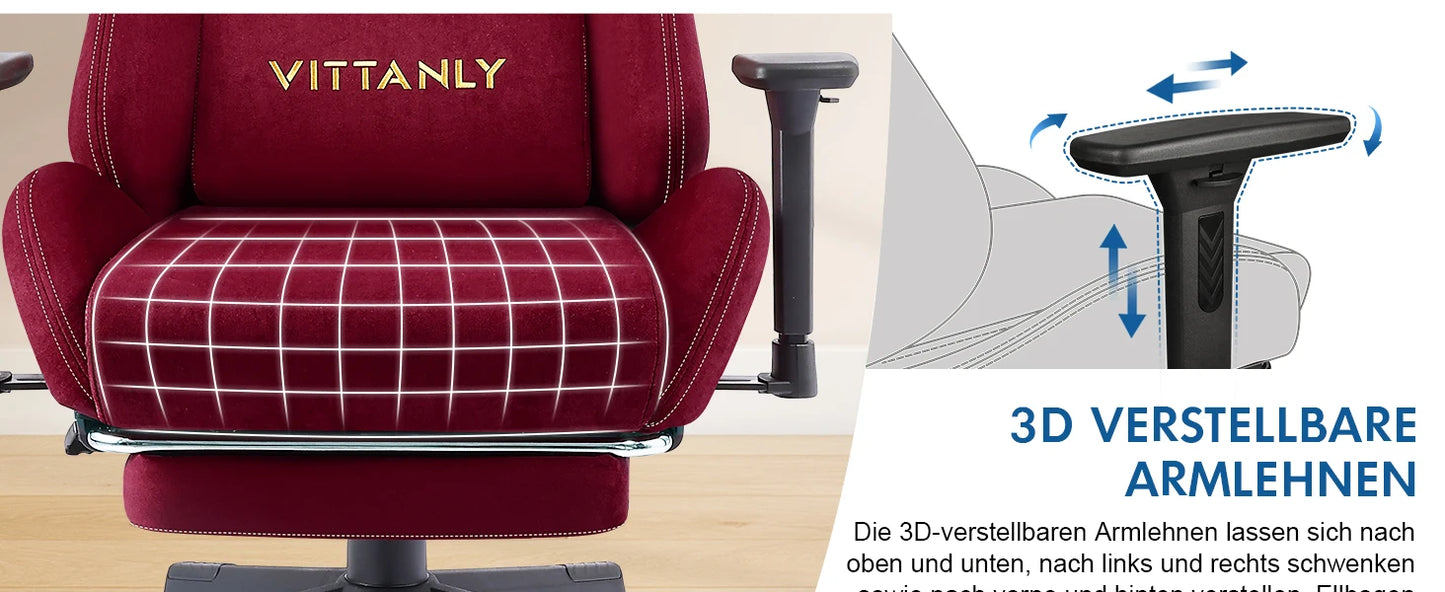 Marke Gaming Stuhl Luxuriöse Atmungsaktive Faux Wildleder Büro Stuhl Gaming Stuhl Mit Fußstütze Stuhl Kopfstütze Ergonomische Spiel Stuhl