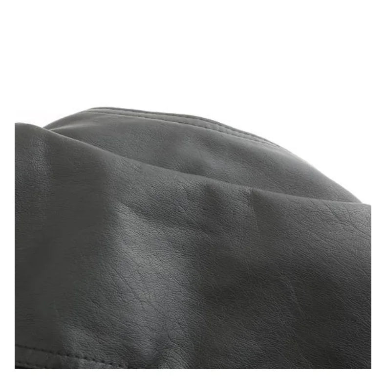 Women's Elegant Stand-up Collar Solid Jacket 2022 Female Three-dimensional Pattern Coat S-4XL New Pu Faux Leather Jacket Women