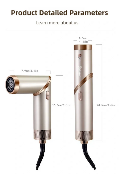 Tinsol 5in1 Multi-function hair dryer curling iron portable foldable hair dryer negative ion hair care curling iron styling set