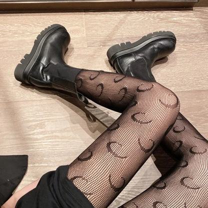 Sexy Fishnet Stockings Black Lolita Body High Socks Kawaii Long Fish Net Pantyhose Mesh Tights Lingerie Skin JK Waist Hosiery