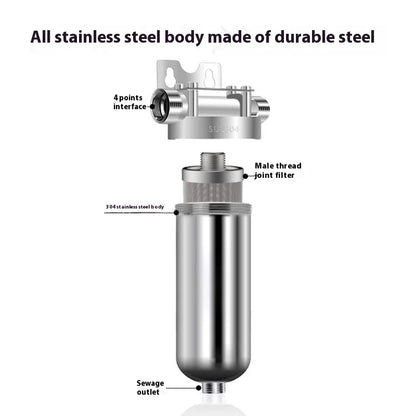 Pre filter household well water whole house household water purifier 304 stainless steel high flow backwashing water filter.