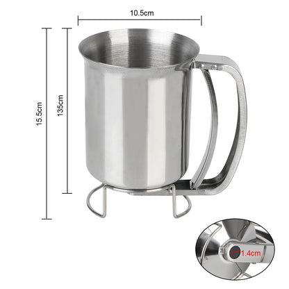 Kitchen Tool Cake Cupcake Dough Dispenser Funnels Piston Funnel With Support Batter Dispenser Baking Tools Stainless Steel.