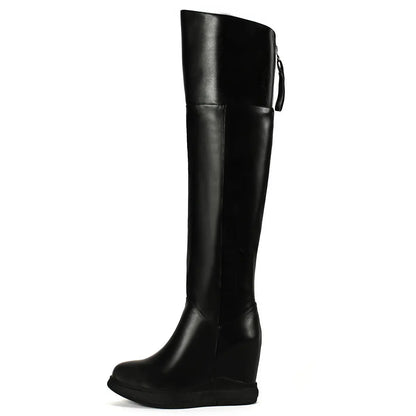 Winter Pumps Size 46 Shoes Women Big Size 45 Genuine Leather Wedges High Heel Over The Knee Snow Boots Size 44 Chunky Sneakers.