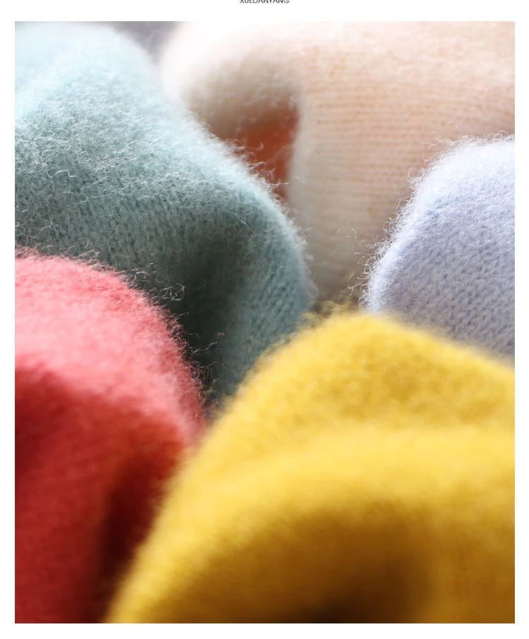 Autumn Winter Men Cashmere Sweater O-neck Soft Warm Pullovers Male Loose Knitted Shirt Korean men's winter blouse.