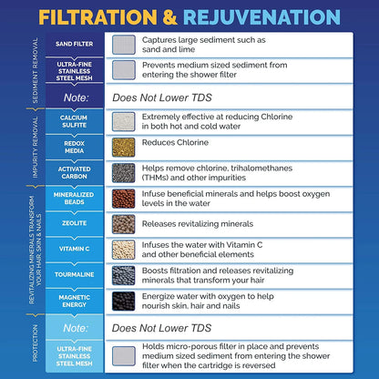 ALTHY Vitamin C Shower Head Water Filter, Reduces Chlorine,Softened water,Improves Dry Itchy Skin, Hair Dandruff, Eczema.