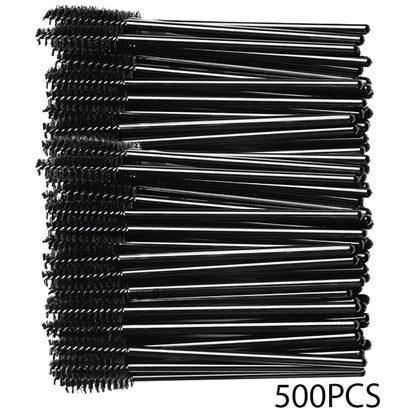500/1000PCS Eyelashes Brushes Set Wholesaler Disposable Lash Mascara Brush Lashes Extension Eyebrow Wands Applicator Makeup Tool.