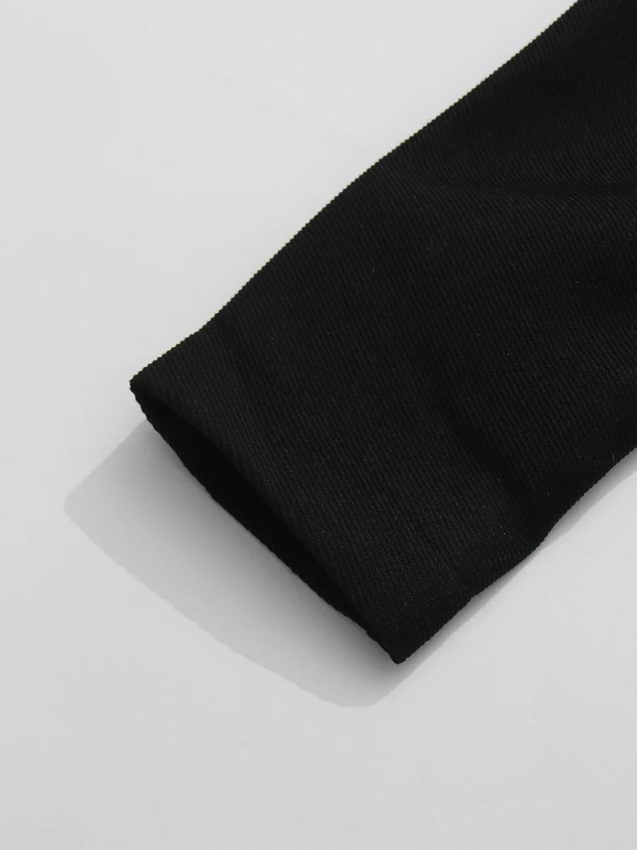 TWOTWINSTYLE Solid Loose Spliced Zipper Fashion Jackets for Women Lapel Long Sleeves Patchwork Lace Up Casual Jacket Female New.