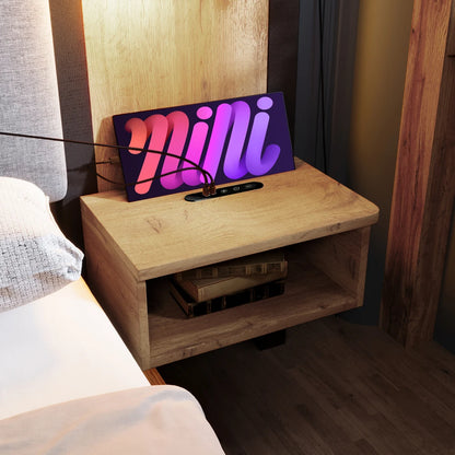 Bett mit gepolstertem Bettsystem mit Leselampe und USB-C-Nachttisch und Sitzbank mit Stauraum (ohne Matratze)