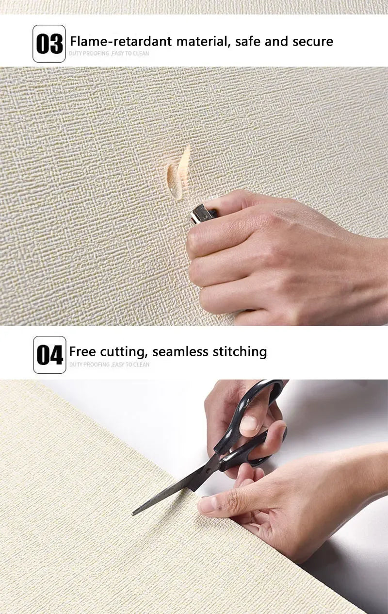 10m Self Adhesive 3d wall panel Wallpaper Foam Soundproof Waterproof 3D Wall Sticker New Design Bedroom Wallpaper Thickening