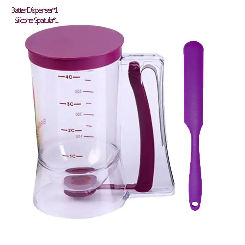 Hand-Held Batter Dispenser For Cupcakes Easy-To-Use Batter Dispenser And Butter Separator With Measuring Labels Kitchen.