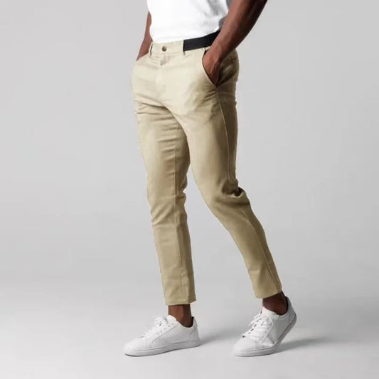 Men's 2025 new smart casual pants, stretch sports pants, men's quick drying pants, and four season full-length calf office pants.