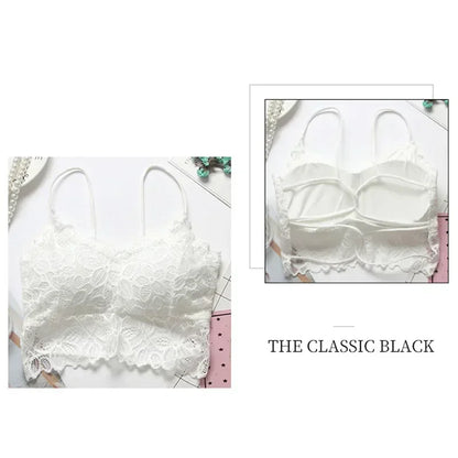 Sexy Lingerie Seamless Sport Bra Strapless Top Bra Girls Sunflower Lace Bras Push Up Bralette Brassiere for Women Underwear