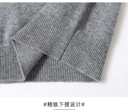 100% Wool. High-quality Men's Warm Sweater, Business Casual Stretchable POLO Shirt, Fall/winter Pullover Knitted Sweater.