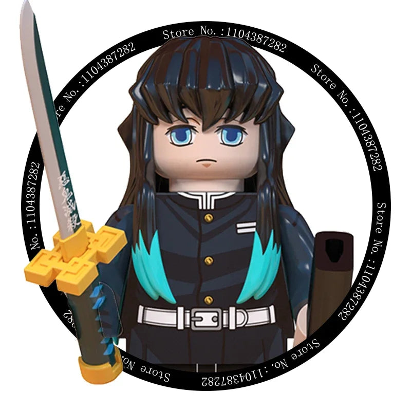 2025 Hot Toys WM6116 WM6138 Demon Slayer Blade Building Blocks Mini Action Figure Accessories Halloween Christmas Gifts for Kids