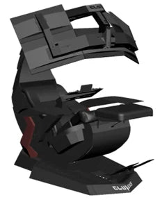 Manticore Zero Gravity Liegestuhl aus echtem Leder, Cockpit-Option, Memory-Schaum mit Massageunterstützung, mehrere Monitore