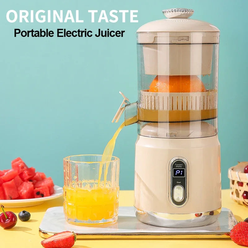 Electric Orange Juicer Portable 600ml Original Citrus Fruit Juice Extractor Lemon Squeezer Machine Smoothie Blender USB Charge.