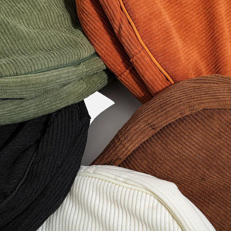 Solid Color Corduroy Women's Hobos Shoulder Bag Retro Casual Female Crossbody Bags Ladies Daily Travel Handbags Messenger Bag.