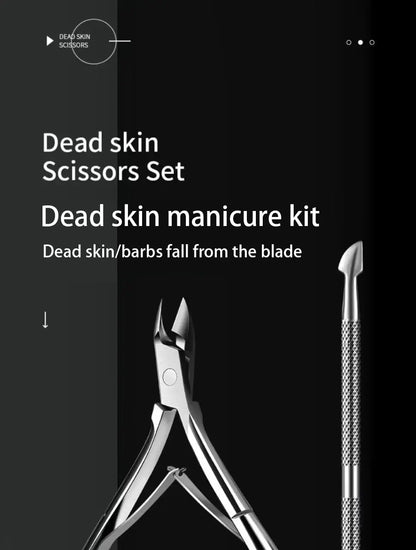 Stainless Steel Nail Scissor Steel Push Nail Art Tool Set Stainless Steel Nail Barb Scissor Nail Remover Skin Eliminator Pliers.