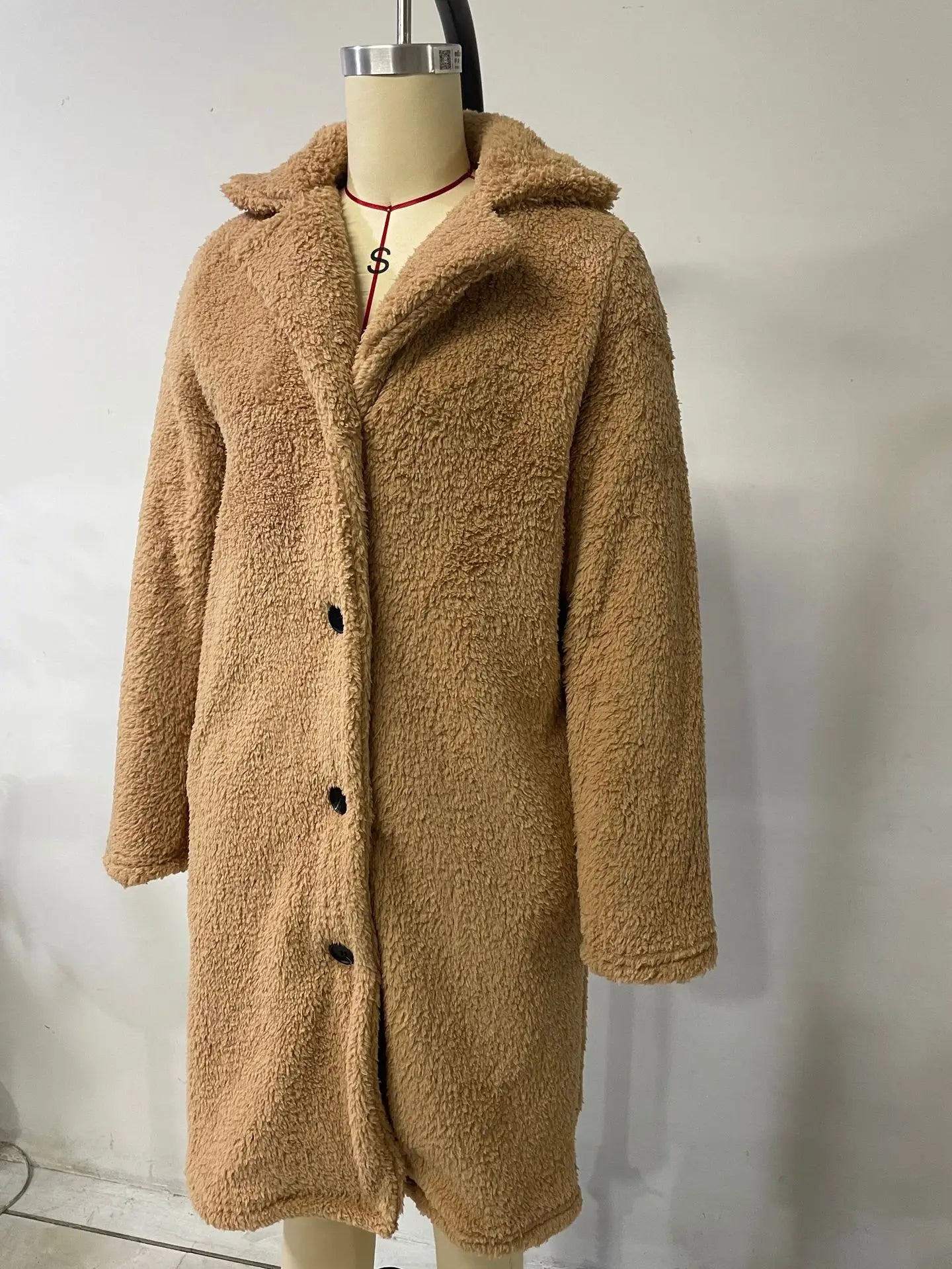 2025 frauen Winter Faux Wolle Mischungen Warme Mantel Einreiher Oberbekleidung Teddy Plüsch Mäntel Weibliche Chic Streetwear Mäntel 5XL.