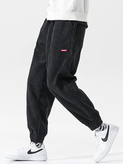 Baggy Corduroy Jogger Pants Men Tech Fleece Sweatpants Man Autumn Winter Casual Harem Pants Male Sport Thermal Trousers.