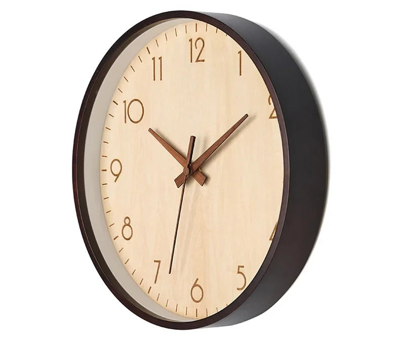 Wanduhr Wohnzimmer Zuhause Wandbehang Massivholz moderne einfache Uhr mittelalterliche Uhr Log Schlafzimmer Dekoration