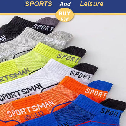 5/10Pairs High Quality Men Ankle Socks Breathable Sports Socks Mesh Casual Athletic Summer Thin Cut Short Sokken Size 38-44.