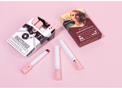 4 pcs/set Cigarette Lipstick Set Long Lasting Lip Glaze Matte Lip Gloss Waterproof Lip Stick Tube Nude Lip Tint Makeup Cosmetics