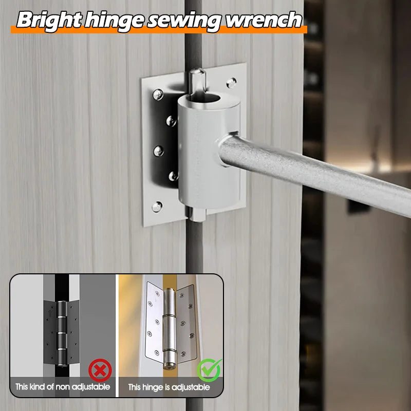 Doppelseitiges Scharnier-Einstellwerkzeug Reparaturschlüssel für Türen Schränke Möbel Haushalt mit Rundbolzen langlebige praktische Handwerkzeuge ideal für Zuhause Werkstatt zeitsparend multifunktional und robust
