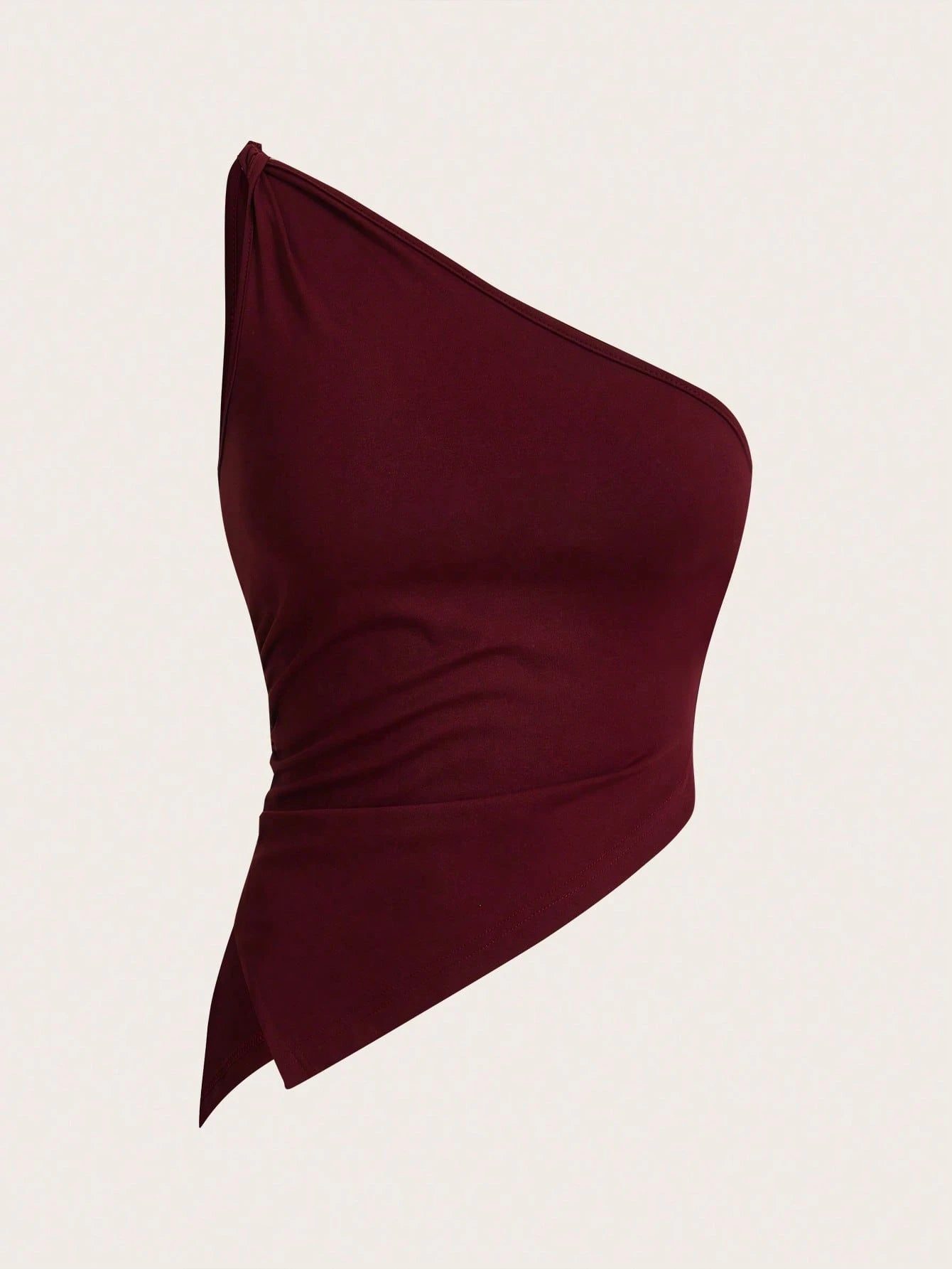 Women's Sexy One Shoulder Asymmetry Hem Crop Top Shoulder Knot Desigh Backless Slim Fit Cami Top streetwear 2025 Summer.