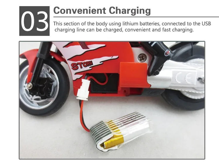 RC1:32 high-speed motor simulation shock absorber Race motorcycle charging 2.4Ghz Parent-child interactive boy's holiday toy.