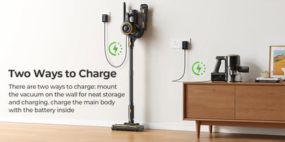 Lubluelu P3 Cordless Vacuum Cleaner 33Kpa Strong Suction 50Min Runtime Self-Standing for Hard Floor Carpet Pet Hair Removal.