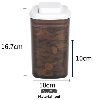 Square press storage tank sealed tank kitchen grains plastic candy jar fruit powder box transparent storage tank