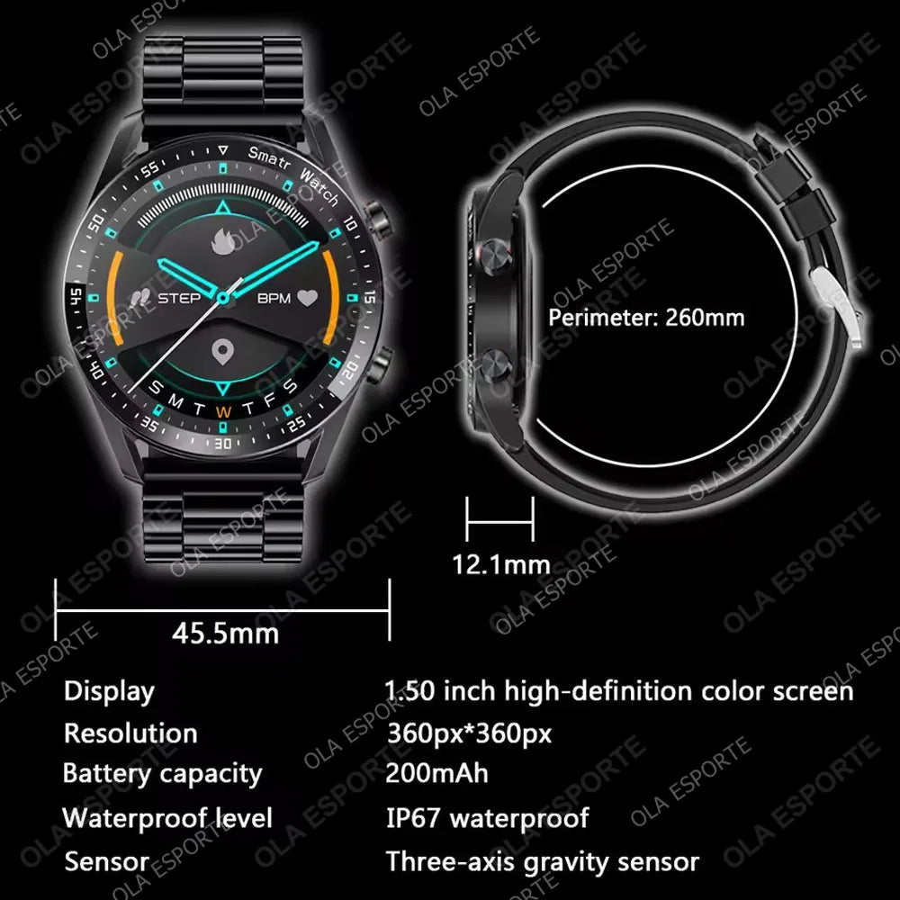2025 NEW Smart Watch Women Men AMOLED Screen Bluetooth Call Full Touch Screen Weather Call Sports Smart Bracelet 5ATM Waterproof.
